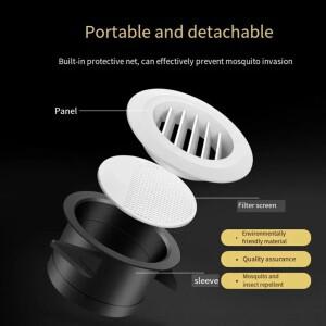 1pc 덕트 통풍구 원형 루버 내부 ABS 그릴 환기 조절 가능한 공기 Vol 75mm/100mm/125mm/150mm/200mm