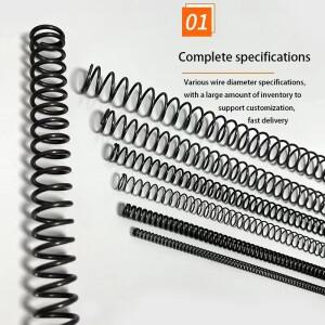 3.0mmWD 100-500mm 길이 65MN 강철 긴 스프링 14-40mmOD - 산업 기계 및 자동차용 고탄소 압축 코일
