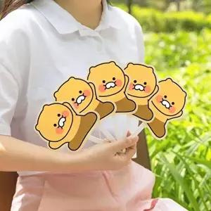 카카오프렌즈 춘식이 휴대용 미니 접이식 부채 캐릭터 여름 손부채-WFNNB85