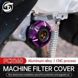 혼다 PCX125 PCX160 PCX 125 160 용 오토바이 오일 필터 캡 엔진 플러그 커버 CNC 투명 필러