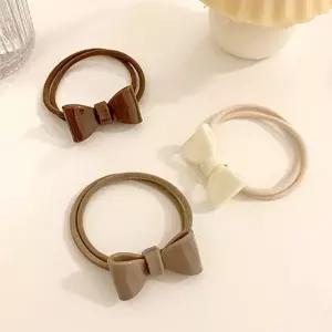 3러블리 리본포인트 머리끈 헤어끈 포인트 주기 좋은 머리끈 머리고무줄-WFNOBKL