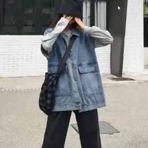 [하프클럽/셀럽하우스]워싱 데님 루즈핏 베스트 레이어드 오버핏 진조끼