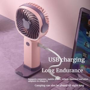 미니 USB 휴대용 팬 스탠드가있는 다기능 데스크탑 Eectric 학생 야외 소형