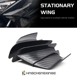 야마하 스즈키 가와사키 용 접착 오토바이 장식 스티커가있는 2X Winglet 공기 역학 스포일러 윙