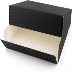 Lineco 12x12 아카이브 스크랩북 보관함 탈착식 뚜껑이 있는 무산 드롭 프론트 박스. 사진 문서 공예품
