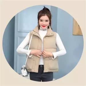 [하프클럽/셀럽하우스]여성 패딩조끼 하이넥 겨울 쪼끼 아우터 레이어드 데일리