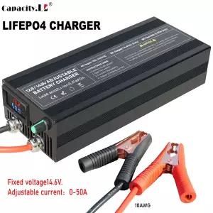 Lifepo4 RV 배터리용 리튬 배터리 충전기 태양광 야외 전원 충전 14.6V 36/50A
