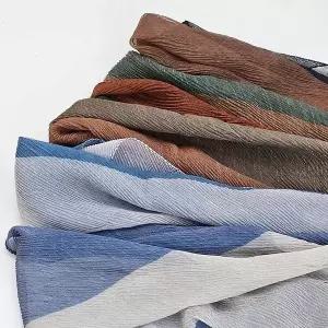 [하프클럽/]TBZ 잔주름 심플 컬러 여성 사각 소프트 면 스카프 5Color