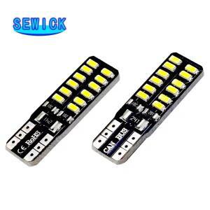100pcs DC12V 자동차 T10LED 194 168 W5W 3014 SMD 24  빛 주차 램프 측면 전구