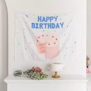 고품질 TBZ 생일 축하 패브릭 포스터 파티 장식 소품 배경 가랜드 ...