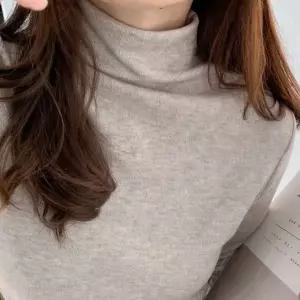 여성 심플 하이넥 티셔츠 베이직 목폴라 기본 이너티