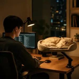 DAMON 책상 데스크 고양이 펫 캣타워 캣폴 해먹 베드