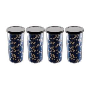 베르사 게임즈 25pc 포커 칩 보관 - 세트 튜브 4피스
