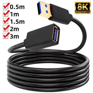B 3.0 2.0 연장 케이블 코드 고속 데이터 전송 와이어 0.5/1/1.5/2/3M 스마트 TV XBox One SSD PC 노트북용