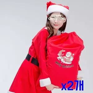 고품질 TBZ 크리스마스파티 산타 특대형 선물자루 x2개 파티용품 코스튬 파티의상 이모지코스튬 WFNHON0