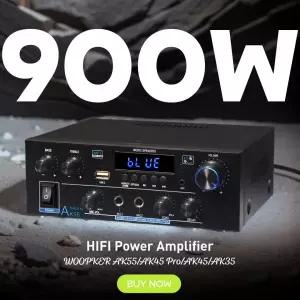 Woopker AK35/AK45/AK45 Pro/AK55 디지털 앰프 Bluetooth 사운드 가정용 자동차 가라오케 용 2 채널 HIFi F