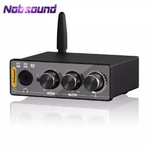 Nobsound Q4 미니 디지털-아날로그 변환기, 블루투스 리시버 S/PDIF USB 게임용 DAC, COAX / OPT 헤드폰 앰