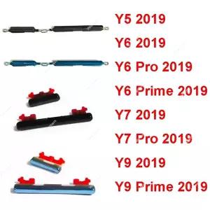 화웨이 Y6Pro Y6 Y9 프라임 Y5 Y7 전원 스위치 볼륨 오디오 사이드 키 전화 부품 용 측면 버튼