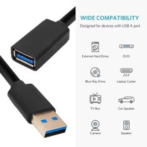 B 3.0 2.0 연장 케이블 익스텐더 코드  데이터 전송 와이어 0.5/1/1.5/2/3M 스마트 TV XBox One SSD PC 노