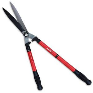 Tabor TOOLS B212A 물결 모양 칼날과 확장 가능한 강철 손잡이가 있는 텔레스코픽 헤지 가위. 테두리 박스우드 키 큰 덤불을 다듬을 수 있는 확장 가능한 수동 헤지 클