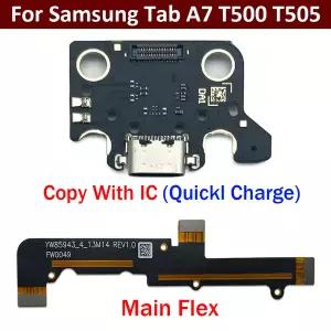 삼성 호환 탭 A7 10.4 SM-T500 / T505 USB 충전 포트 잭 독 커넥터 메인 보드 LCD 플렉스 케이블