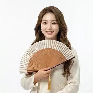 전통 나무 부채 고급 장식용 한지 부채 휴대용 선풍기 부채 가벼운 선물용-WFNP1LB