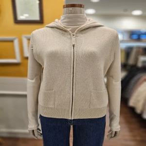 BCBG 울 블랜드 집업 후드 베스트 B6A1K501