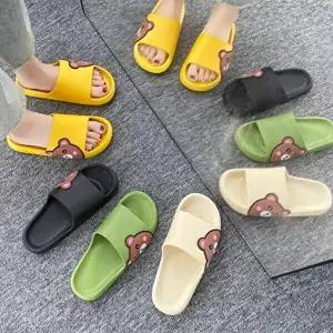 여성 사무실 곰돌이 슬리퍼 발편한 쿠션 키높이 실내화-WFNP31W