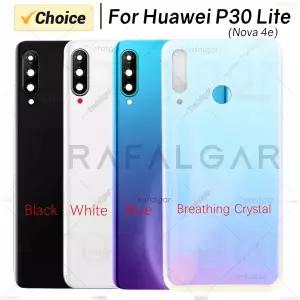 HUAWEI P30 Lite 배터리 후면 커버 Nova 4e 카메라 렌즈가 있는 유리 패널  접착 스티커
