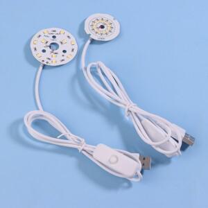 1Pc 1.5M 라인 길이 DC5V LED 칩 SMD5730 램프 B 3W 라이트 보드 ON/OFF 스위치 케이블로  흰색 빛