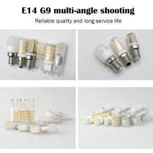 5pcs LED G9 E14 옥수수 전구 AC 220V 2W 2.5W 3W 비 깜박임 3000K  흰색 50W 할로겐 램프를 대체  있습니