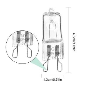 40W G9 오븐 전구 전자레인지 조명 500°C 고온 교체 부품 350루멘 주방 스토브 위용