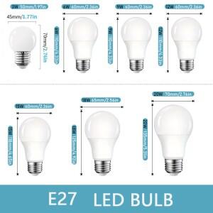 10pcs LED 전구 E27 AC110V 220V 조명 3W 6W 9W 12W 15W 18W 20W 에너지 절약 거실 홈 실내 Bombilla