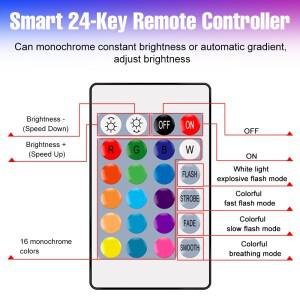 15W RGB LED 전구 E27 천장 램프 E14 스포트라이트 GU10 샹들리에 스마트 IR 리모컨 포함 홈 파티 장식용