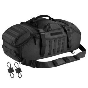 한니발 택티컬 65L 대형 더플백 스포츠 헬스장 아웃도어 블랙용 3-IN-1 백팩 MOLLE
