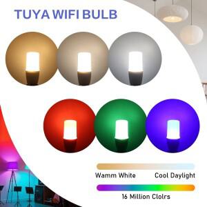 1-10PCS 스마트 RGB Tuya T37 E14 Wifi Led 전구 라이트 6W CW WW 캔들 램프 알렉사 아마존 구글 홈 얀덱스