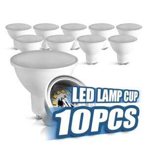10pcs GU10 MR16 Lampada LED 전구 3W 5W 7W 12W 220V Bombillas 스포트라이트 확산 에너지 절약 홈 조명