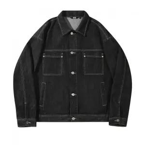 TRILLION 워싱 스티치 데님자켓 BLACK 471594