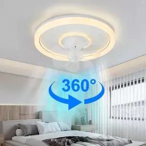 LED 현대식 천장  조명, 360 ° 회전 기능, 조명 포함, 원격 무제한 조정, 침실 장식
