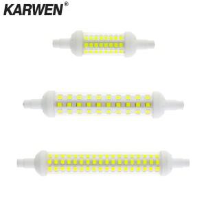 KARWEN 에너지 절약 LED 램프 R7S 220V 6W 9W 12W SMD 2835 78mm 118mm 135mm Lampada 전구 할로겐 옥수수