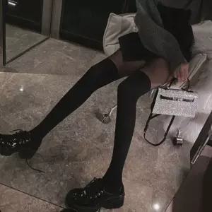 블랙 니삭스 스킨 롱양말 여성패션양말 투톤스타킹 니삭스스타킹 니삭스