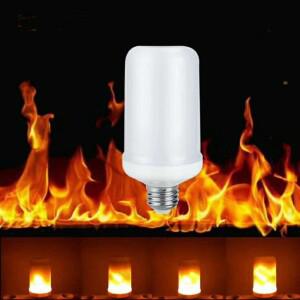 SonQin- G4 DC AC 12V 24V 동적 불꽃 효과 LED 옥수수 전구 110V 220V E27  화재 연소
