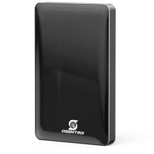 OSENTRiX O1-BK 1TB USB 3.0 포켓 사이즈 휴대용 외장 하드 드라이브 (윈도우, 맥OS, Xbox, PS용)
