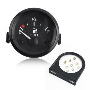 2인치 12V 연료 게이지 키트(너트/브래킷 포함), 240-33옴 보트 게이지(E-1/2F 포인터 대시 탱크 레벨 표시용 흰색 경연료 게이지(자동차 보트용)