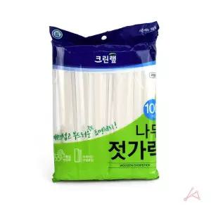 캠핑 레져 등산 낚시 일회용 나무 젓가락 100ea 일회용수저 일회용컵 일회용접시