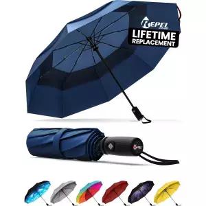 13706923 남자 접이식 우산 고급 튼튼한 경량 Repel Umbrella 강풍이 부는 날에도 안심할 수 있는 남성용·