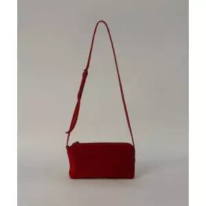 AUBOUR linger bag suede red _ from Italy AB006 3418050