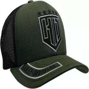 Harley-Davidson 할리데이비슨 남성용 H-D Badge Colorblocked Trucker 야구모자 그린 609954