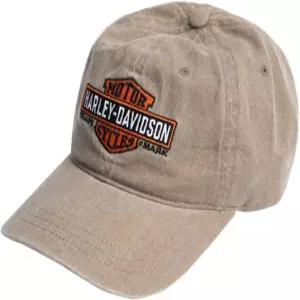 Harley-Davidson 할리데이비슨 남성용 Elongated BS Curved Bill 조절형 Washed 야구모자 Brown 609946