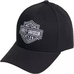 Harley-Davidson 할리데이비슨 남성용 Bar  Shield Curved Bill 스냅백 야구모자 - 블랙 609943